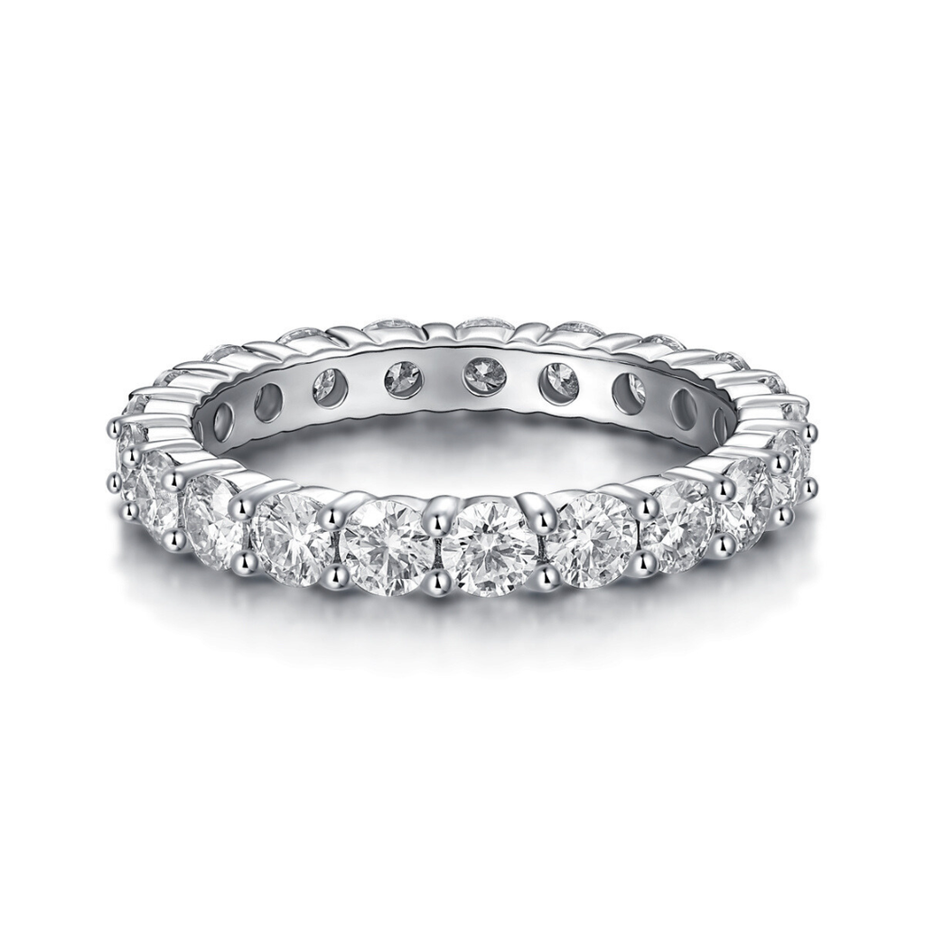 Radiant Row Moissanite Eternity Ring