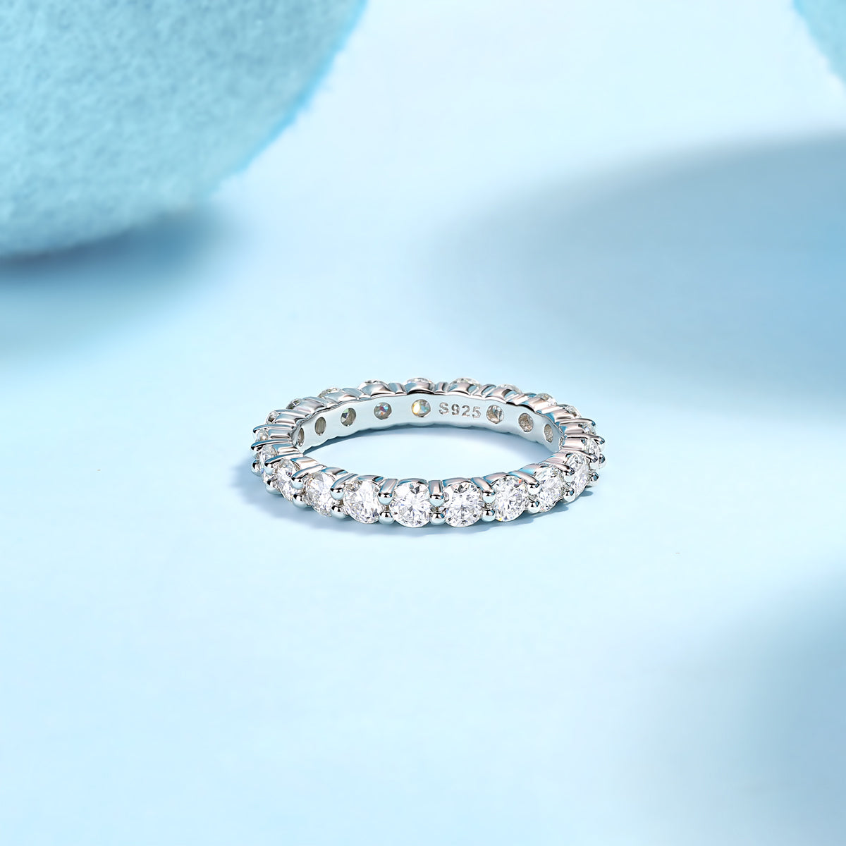 Radiant Row Moissanite Eternity Ring