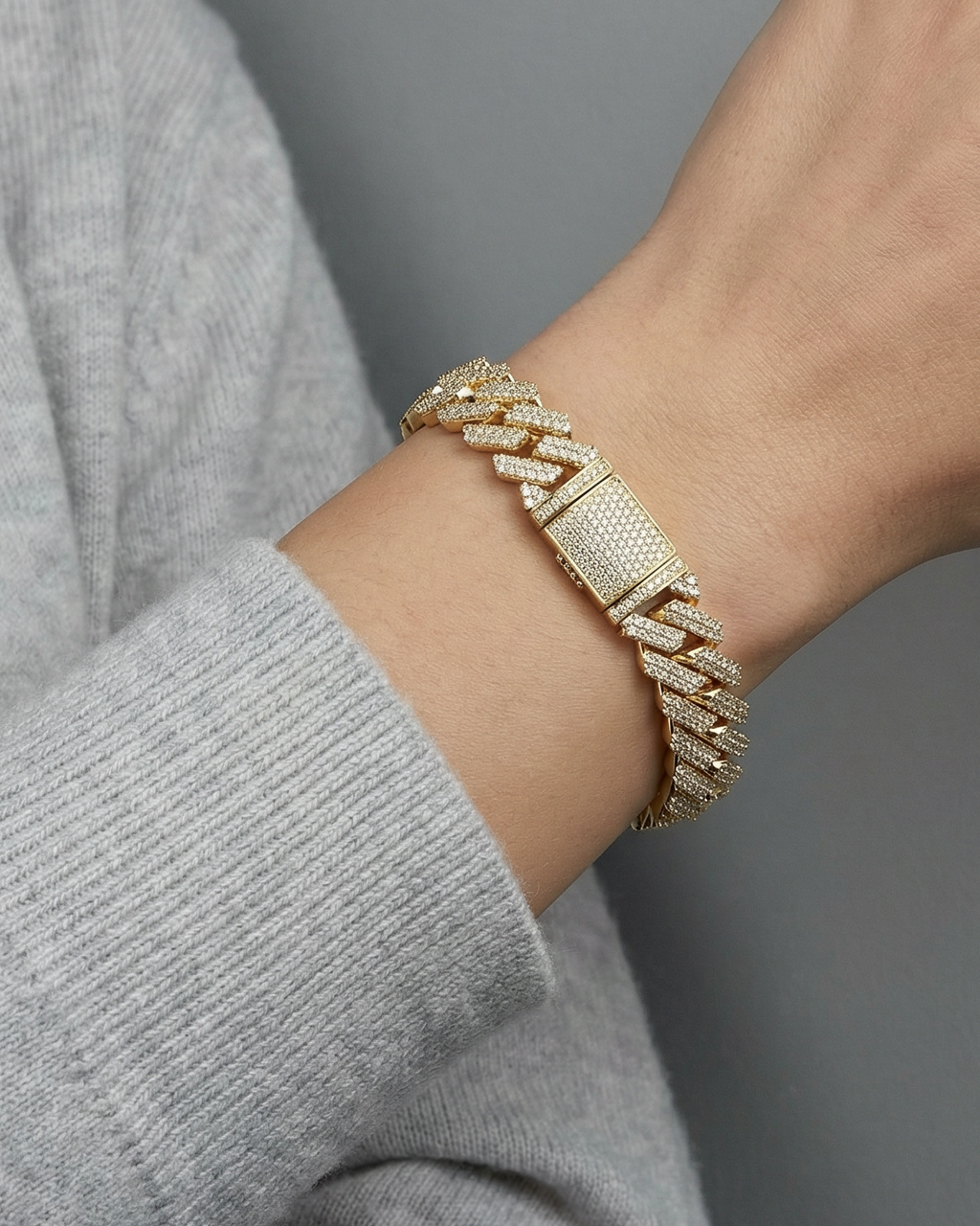 Keel Luxury Moissanite Cuban Bracelet