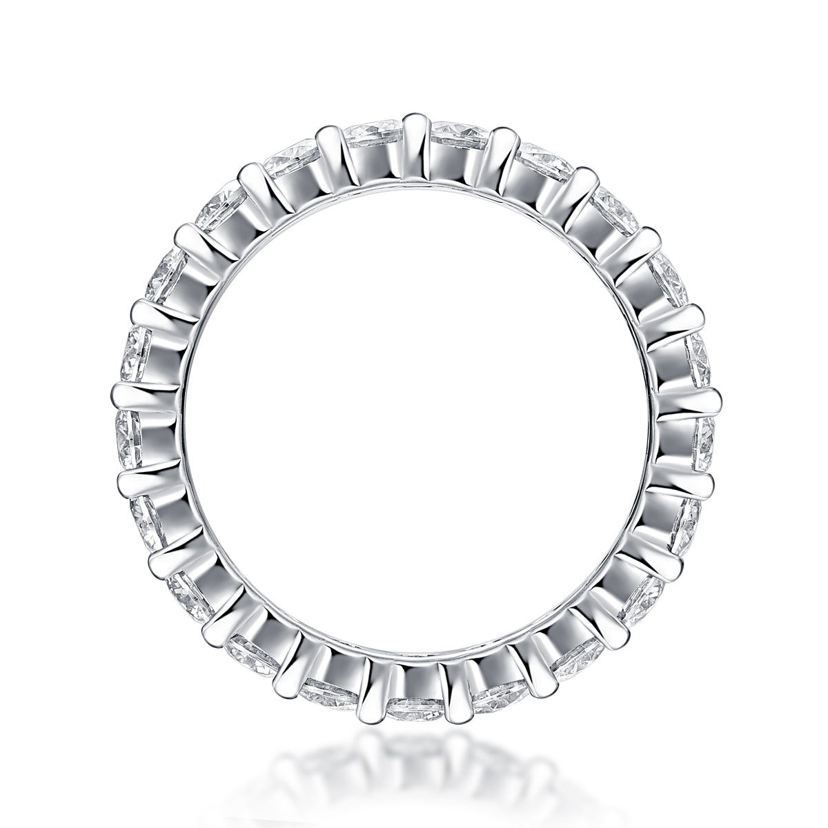 Radiant Row Moissanite Eternity Ring