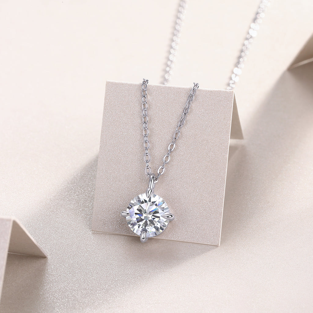 2 Carat Moissanite Solitaire Necklace