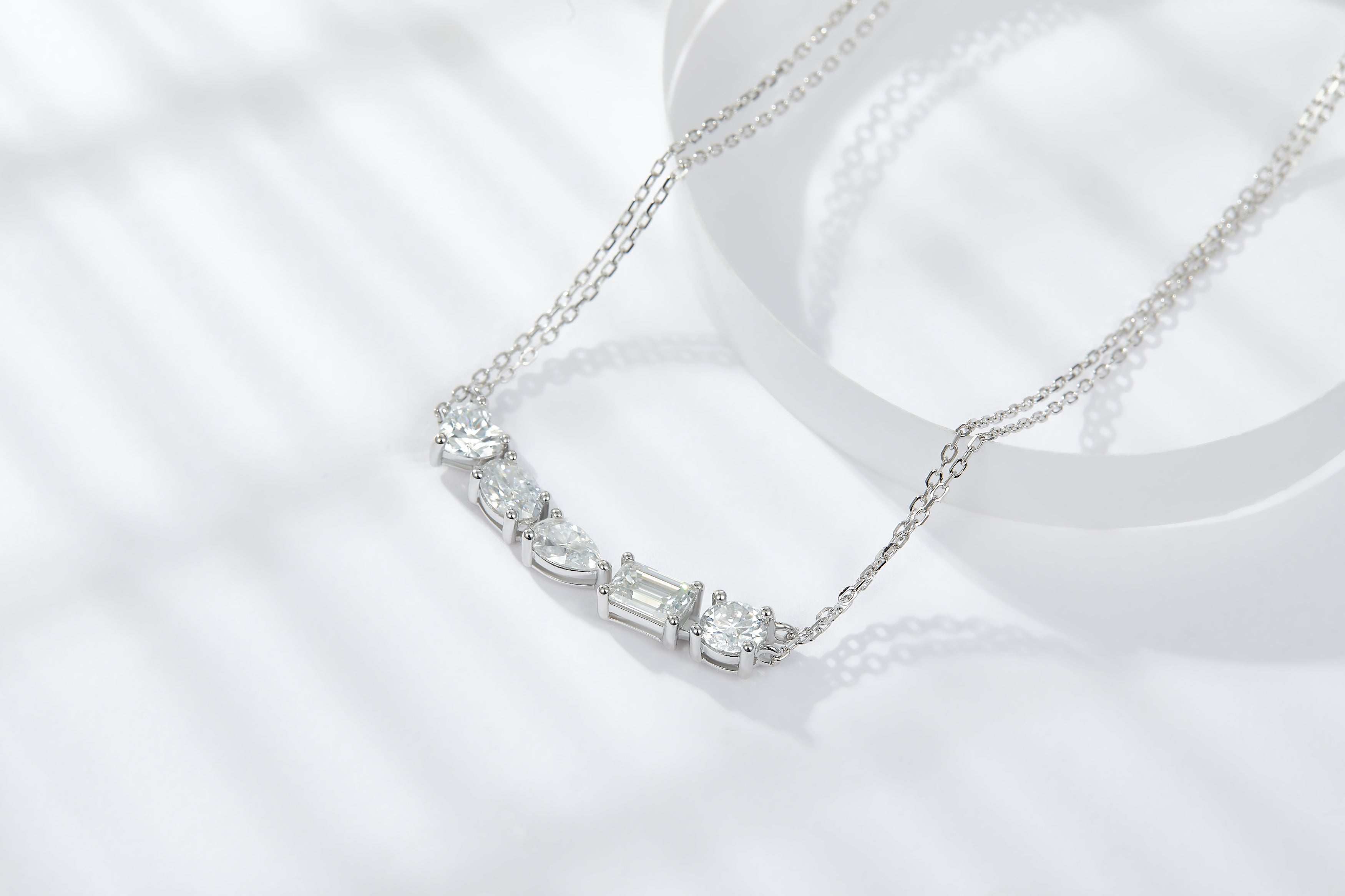 Galaxy Moissanite Bar Necklace