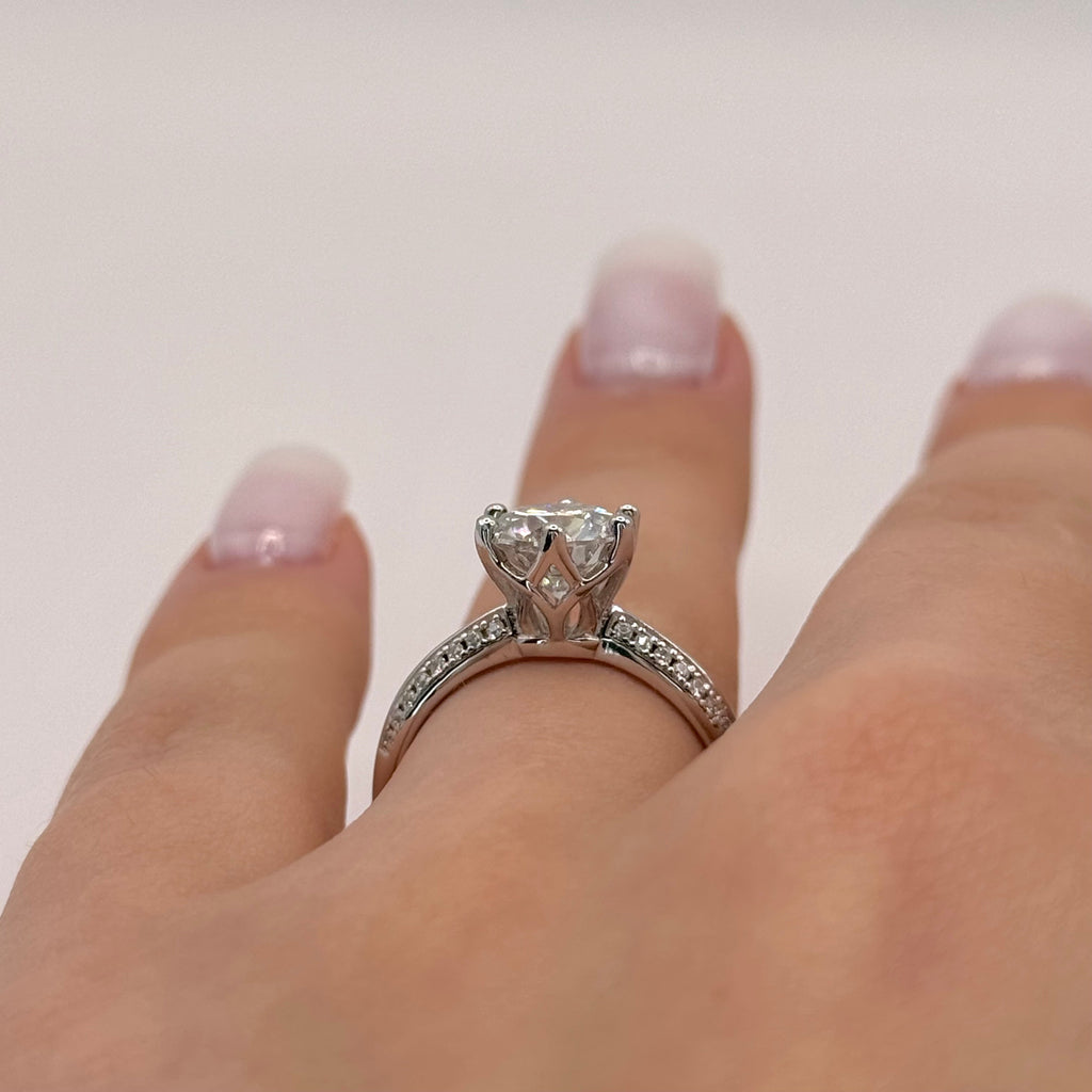 Classic Round Moissanite Engagement Ring