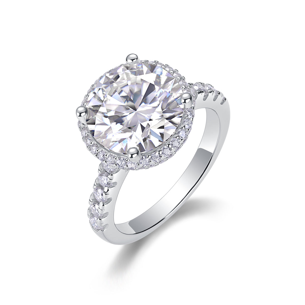 Starlight Halo 5ct Moissanite Statement Ring