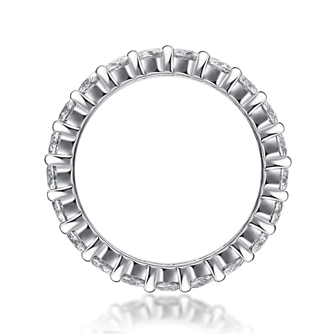 Radiant Row Moissanite Eternity Ring