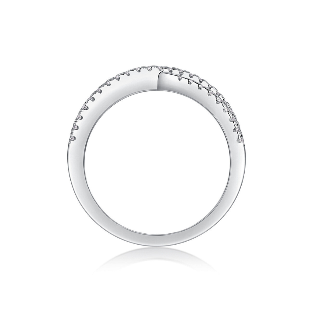 Double Band Moissanite Ring