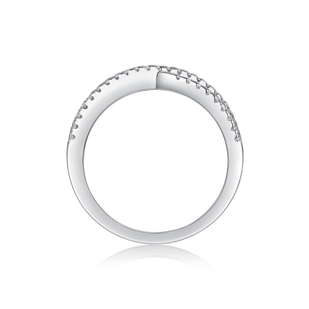 Double Band Moissanite Ring