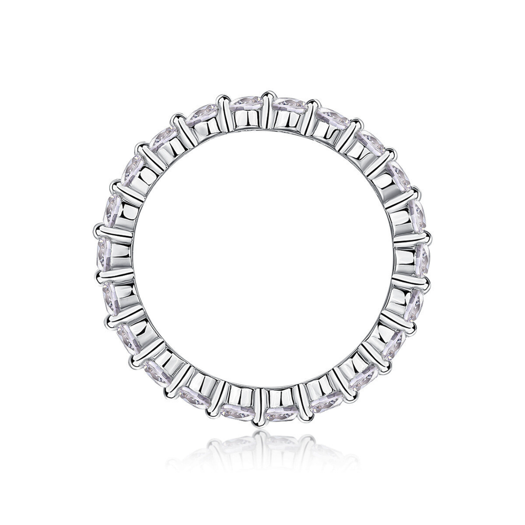Round-Cut Moissanite Eternity Ring