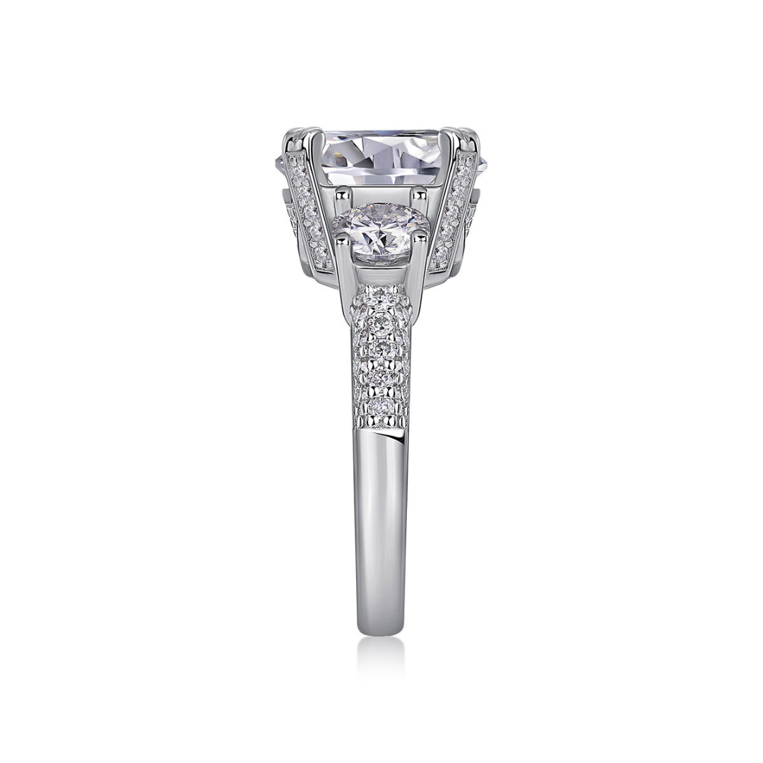 Three-Stone 5-Carat Moissanite Ring