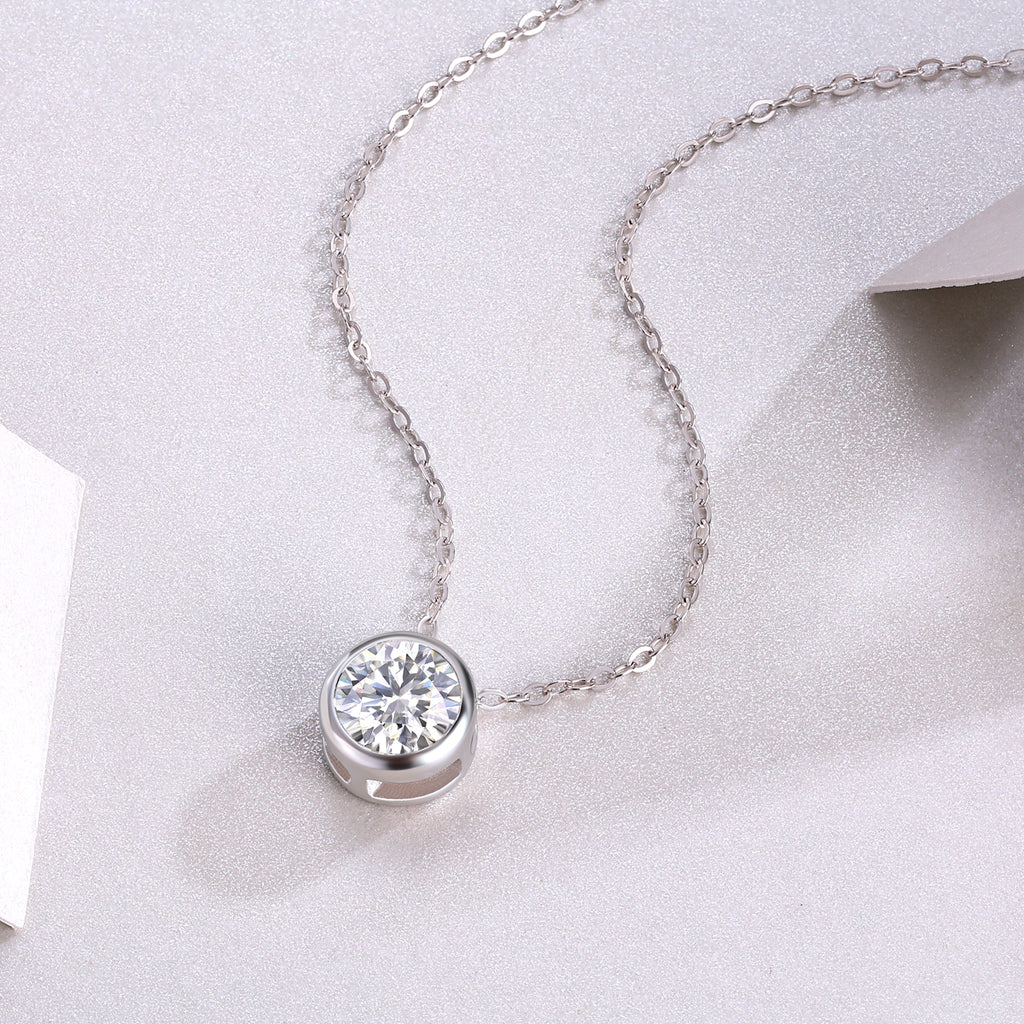 1ct Moissanite Pendant Necklace