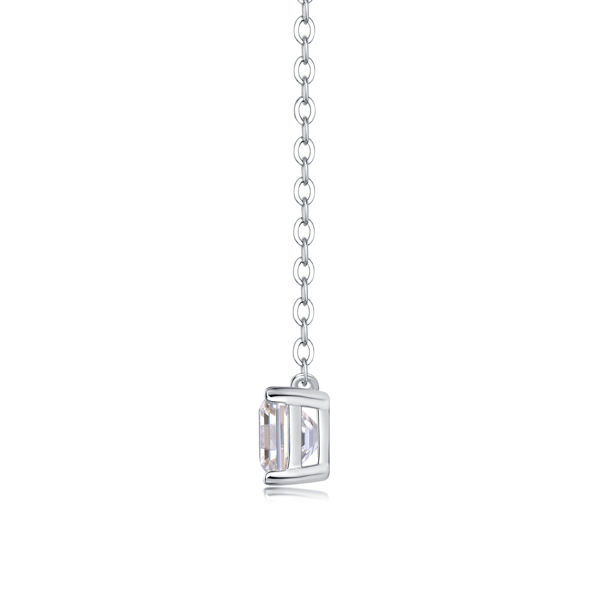 Eternal Square-Cut Moissanite Pendant Necklace