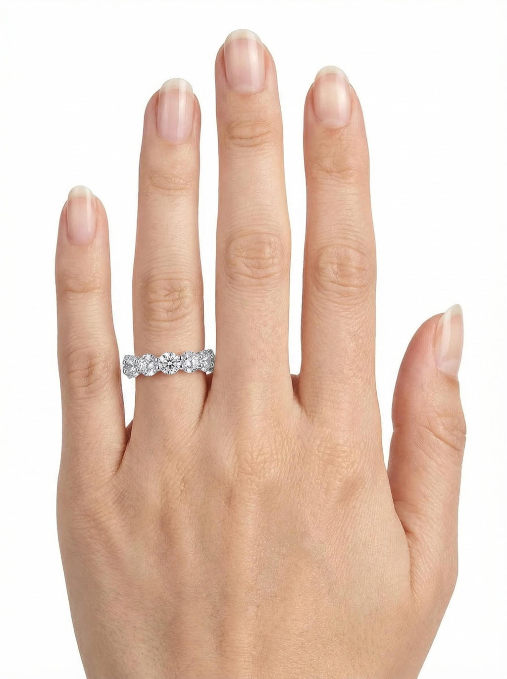Brilliant Full Eternity Moissanite Ring