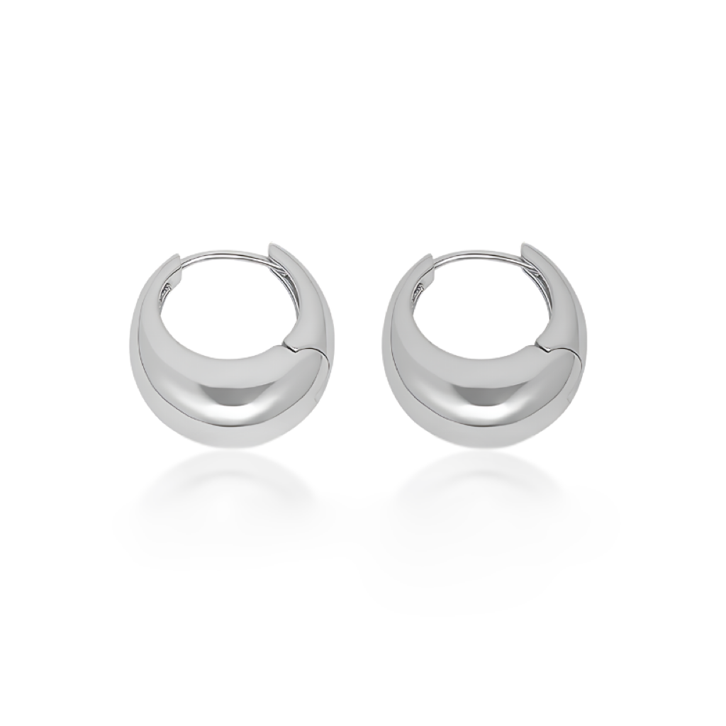 Chunky Dome Hoop Earrings