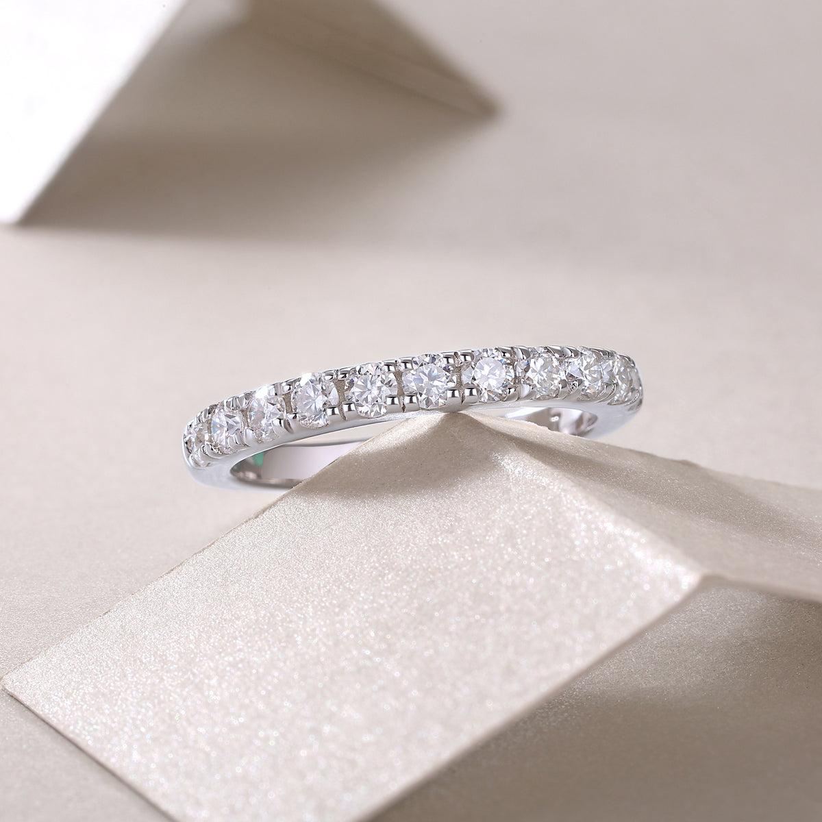Classic Pavé Moissanite Ring