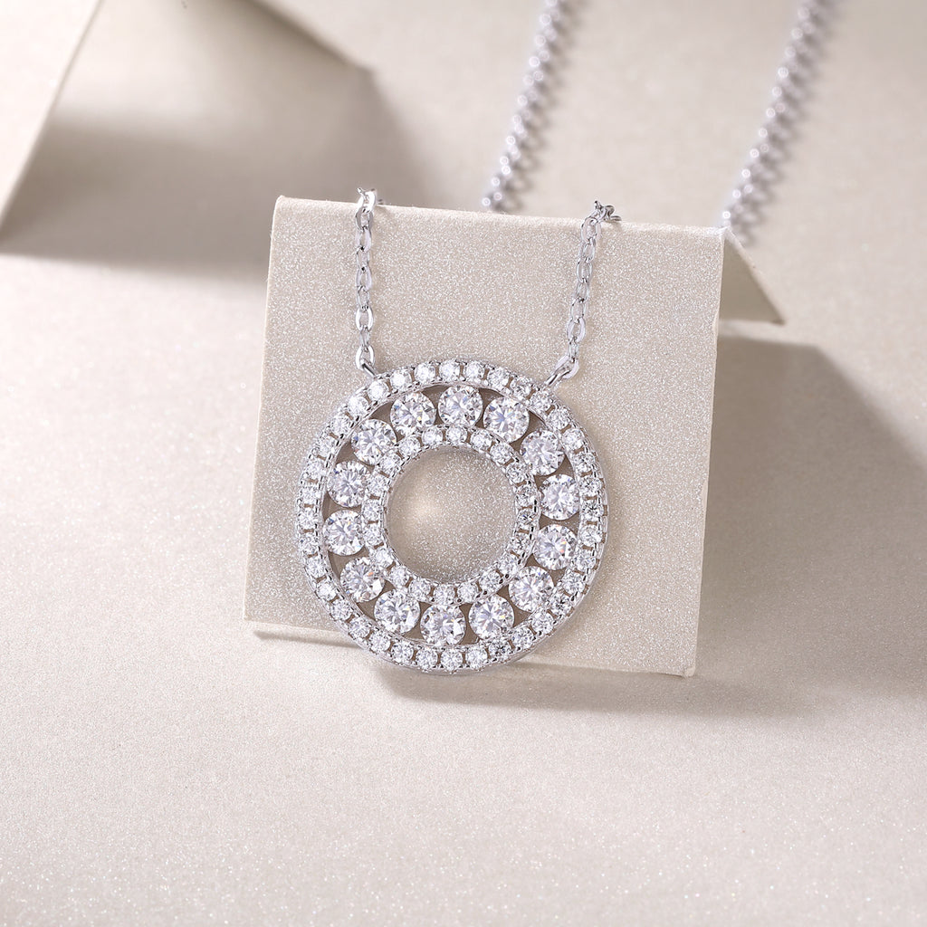 Lunar Halo™ Moissanite Pendant Necklace