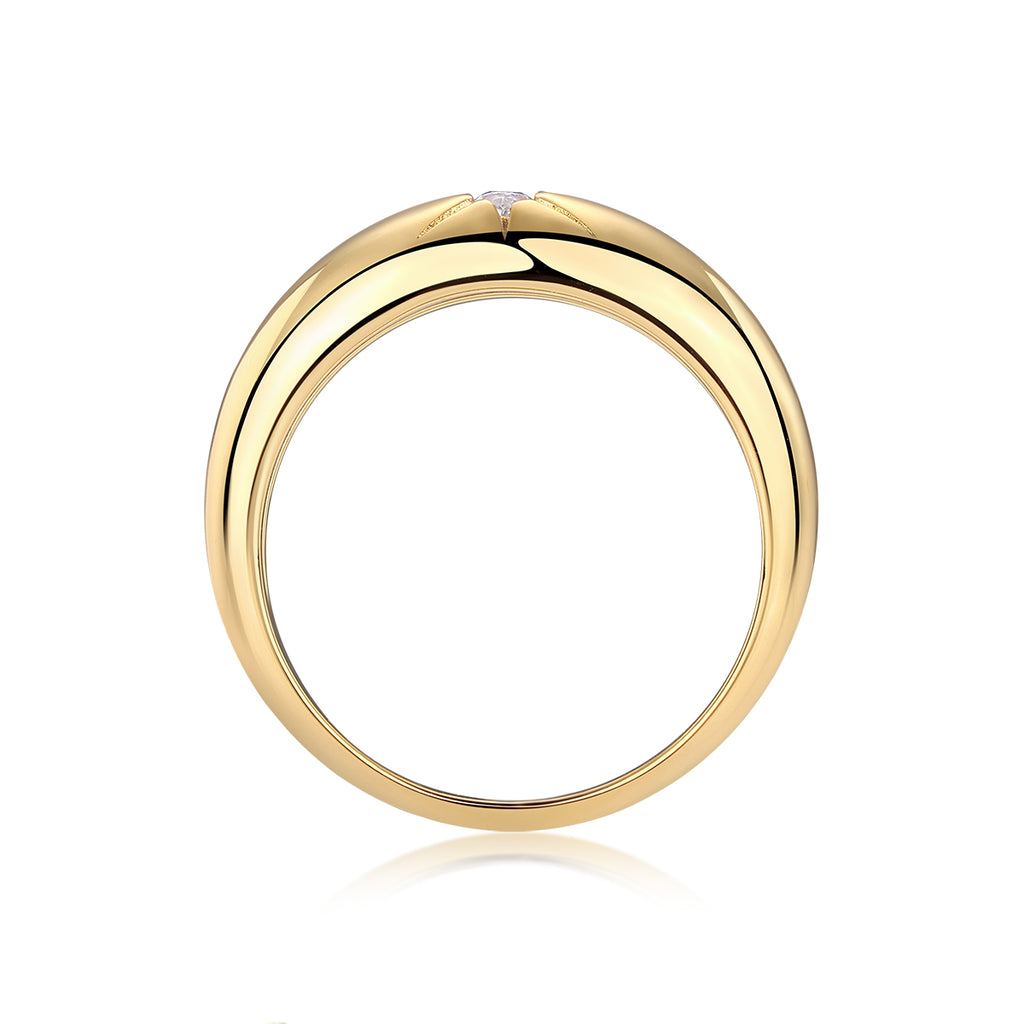 Star-Set Moissanite Dome Ring