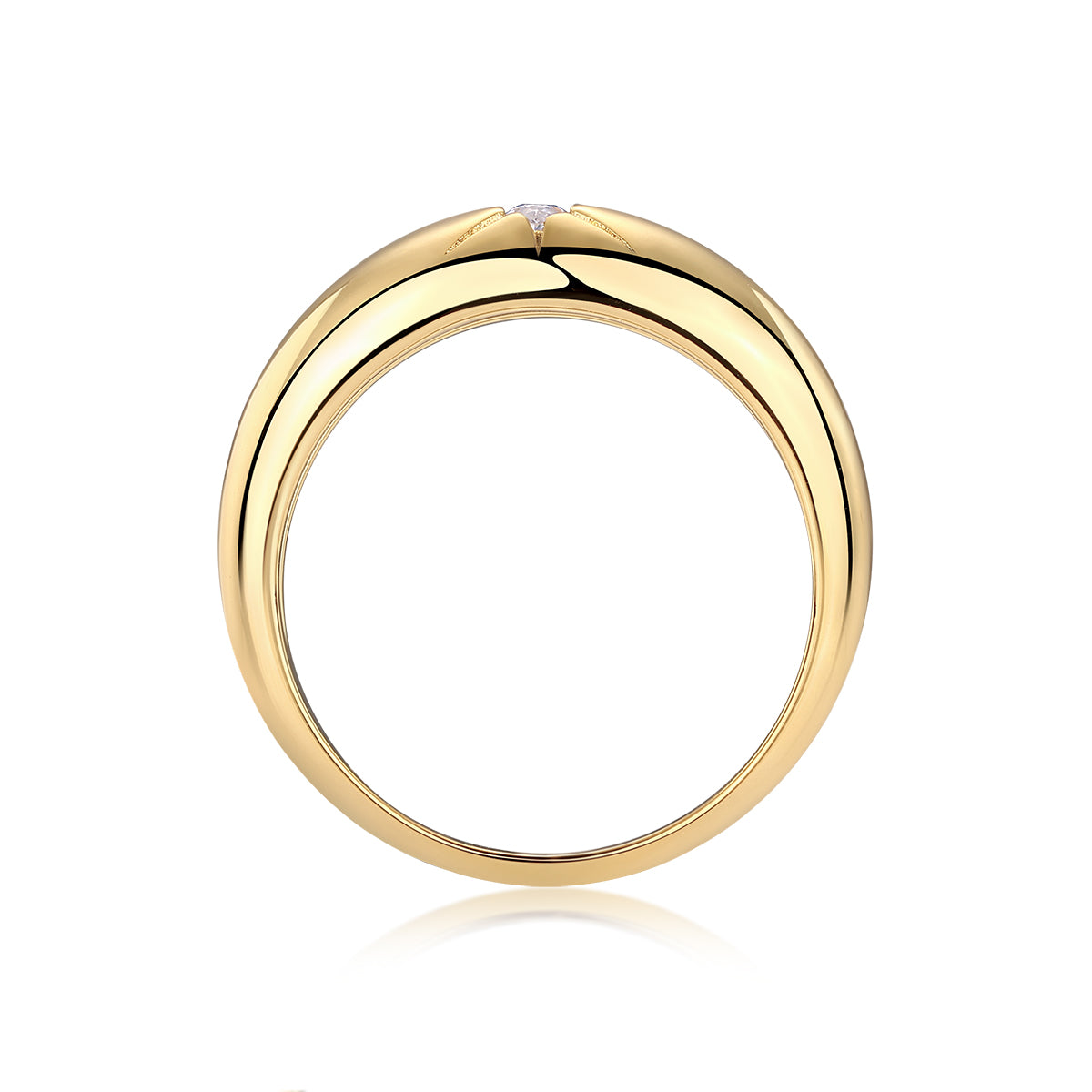 Star-Set Moissanite Dome Ring