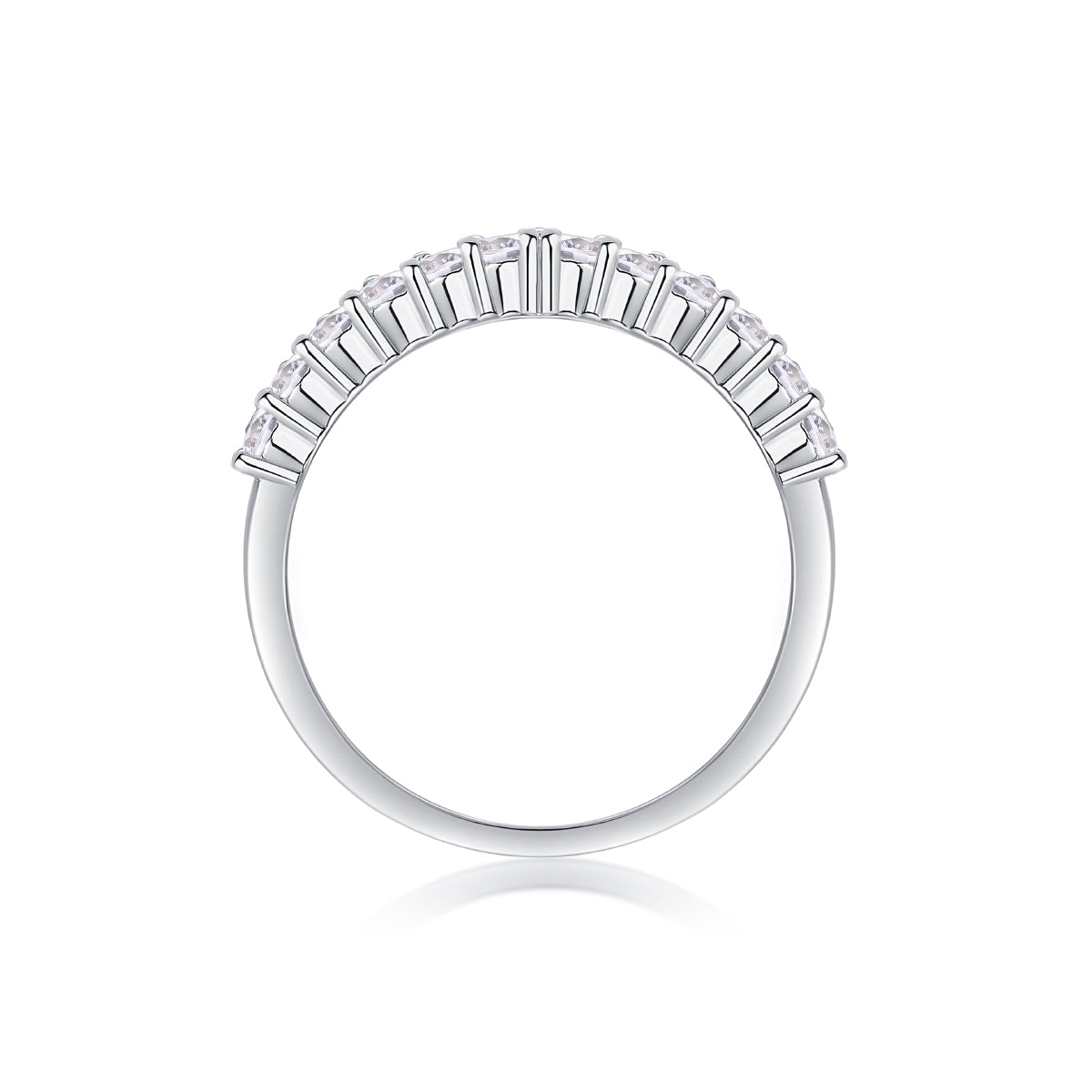 V-Shaped Crown Moissanite Ring