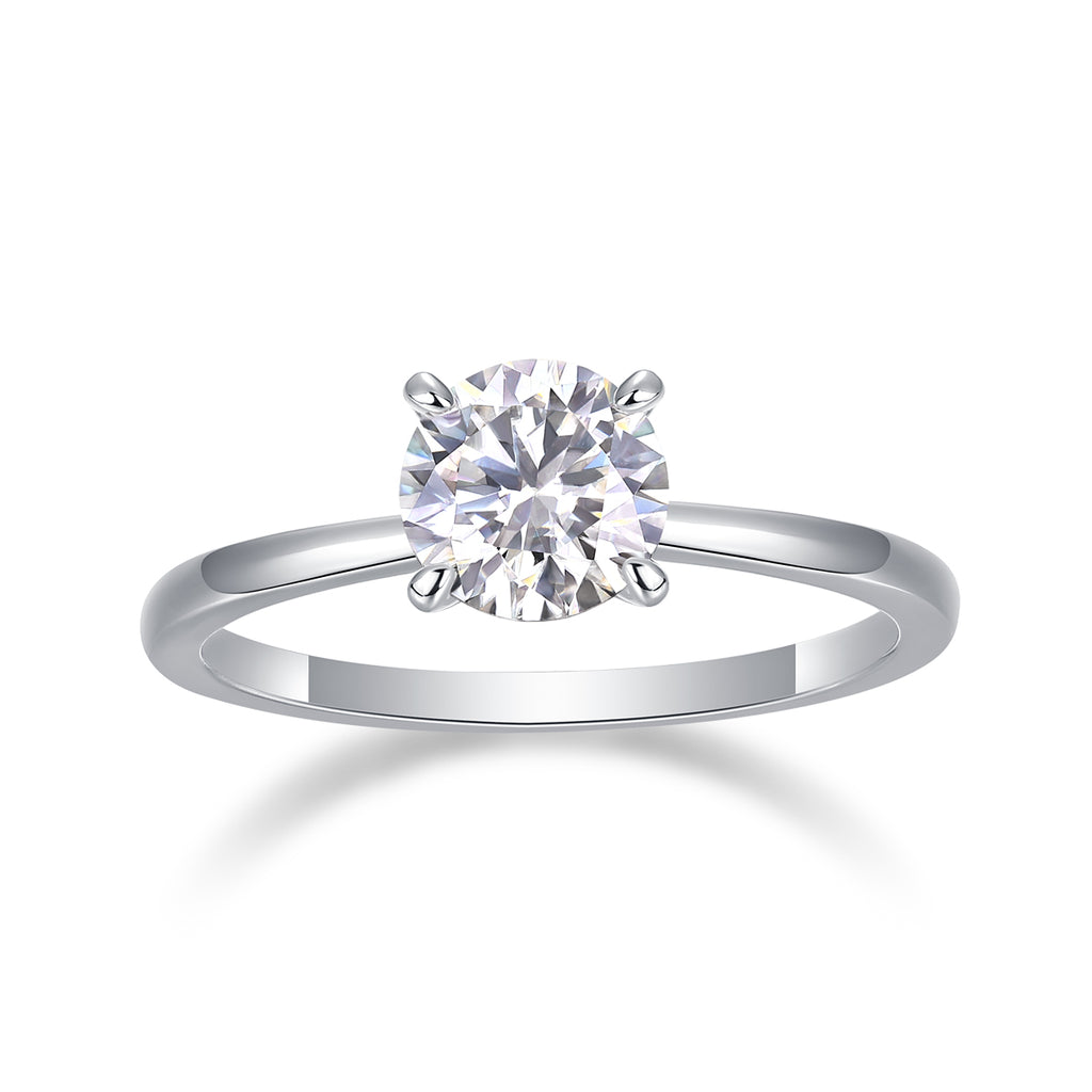 Classic 4-Prong Moissanite Solitaire Ring