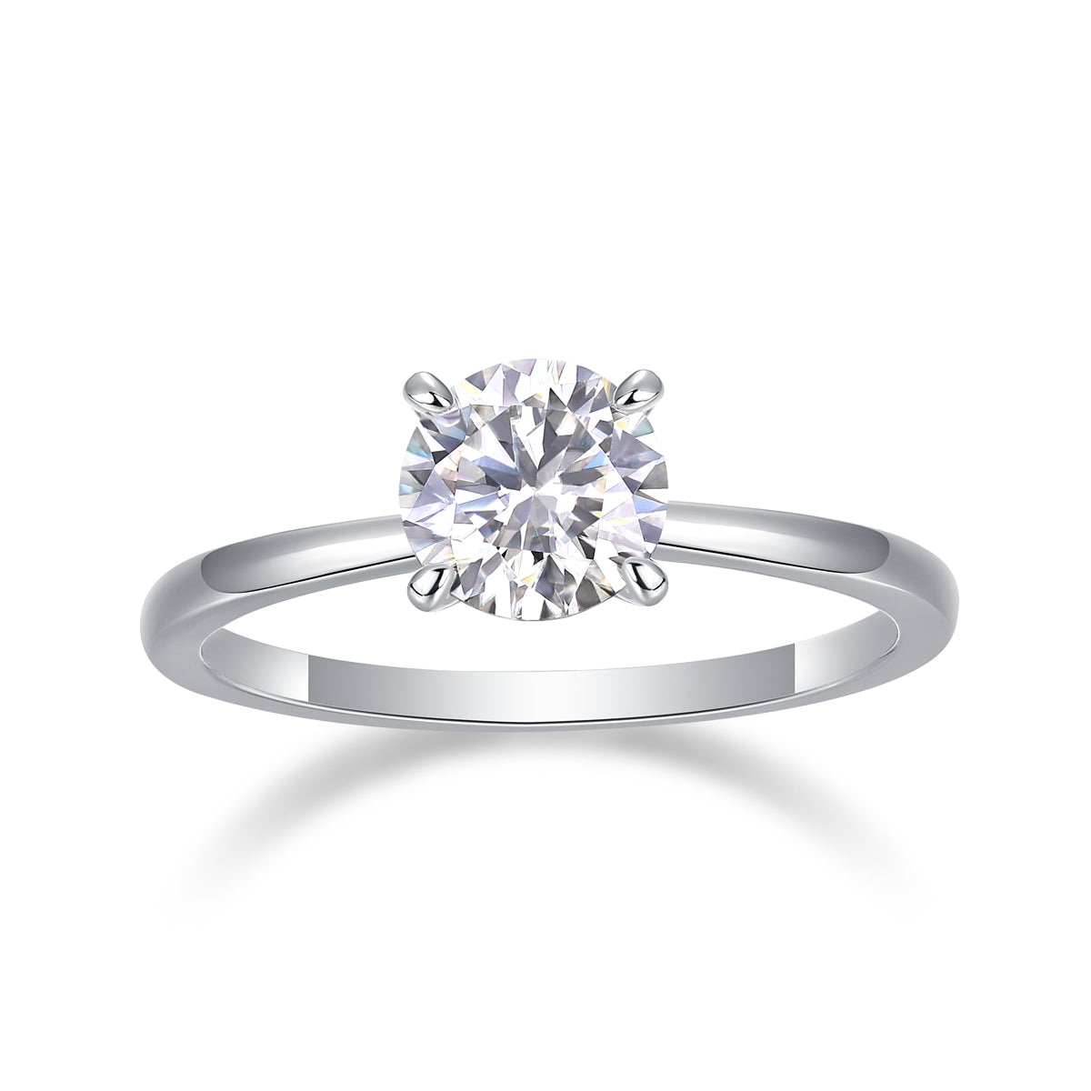 Classic 4-Prong Moissanite Solitaire Ring