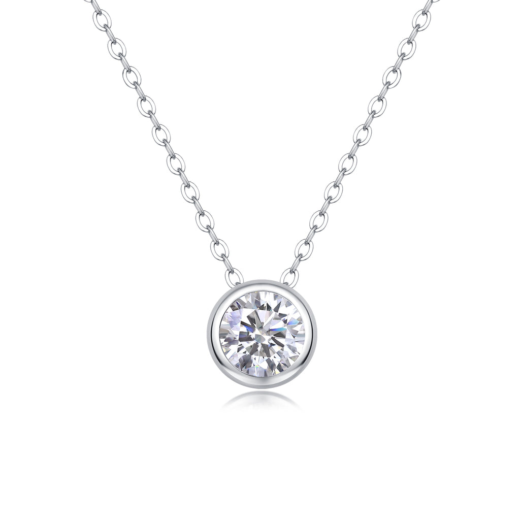 1ct Moissanite Pendant Necklace
