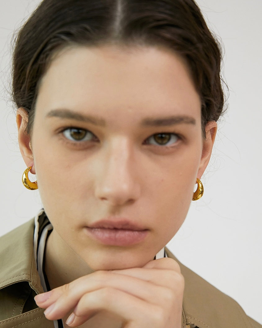 Chunky Dome Hoop Earrings