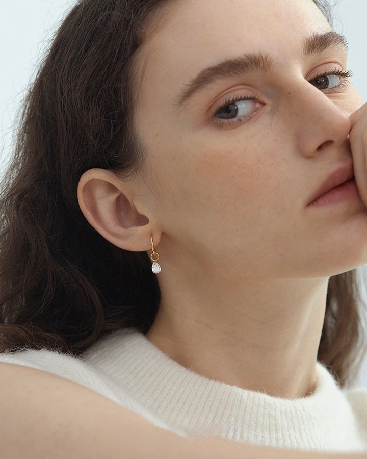 Teardrop Hoop Earrings