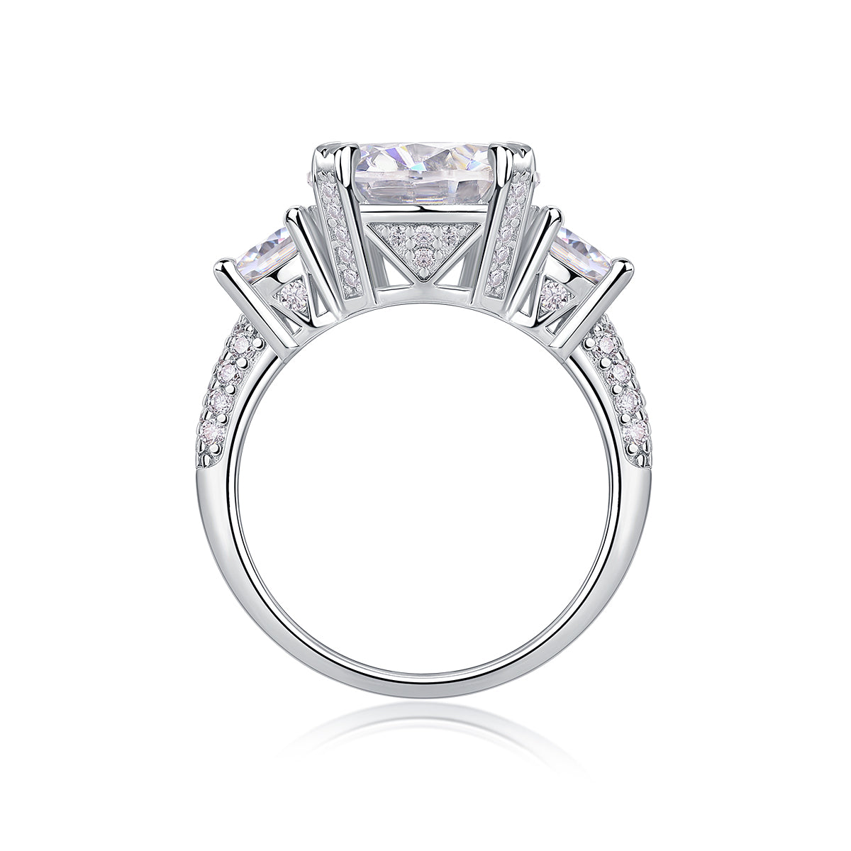 Three-Stone 5-Carat Moissanite Ring