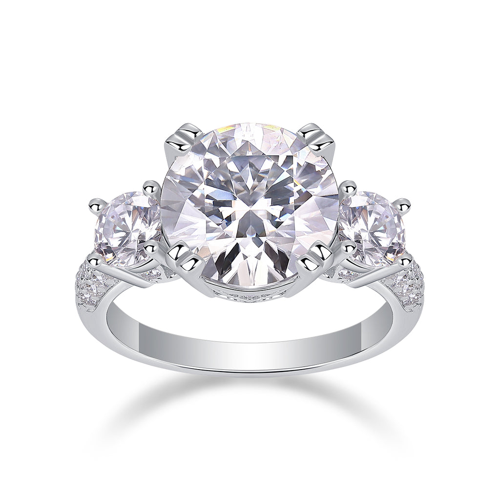 Three-Stone 5-Carat Moissanite Ring