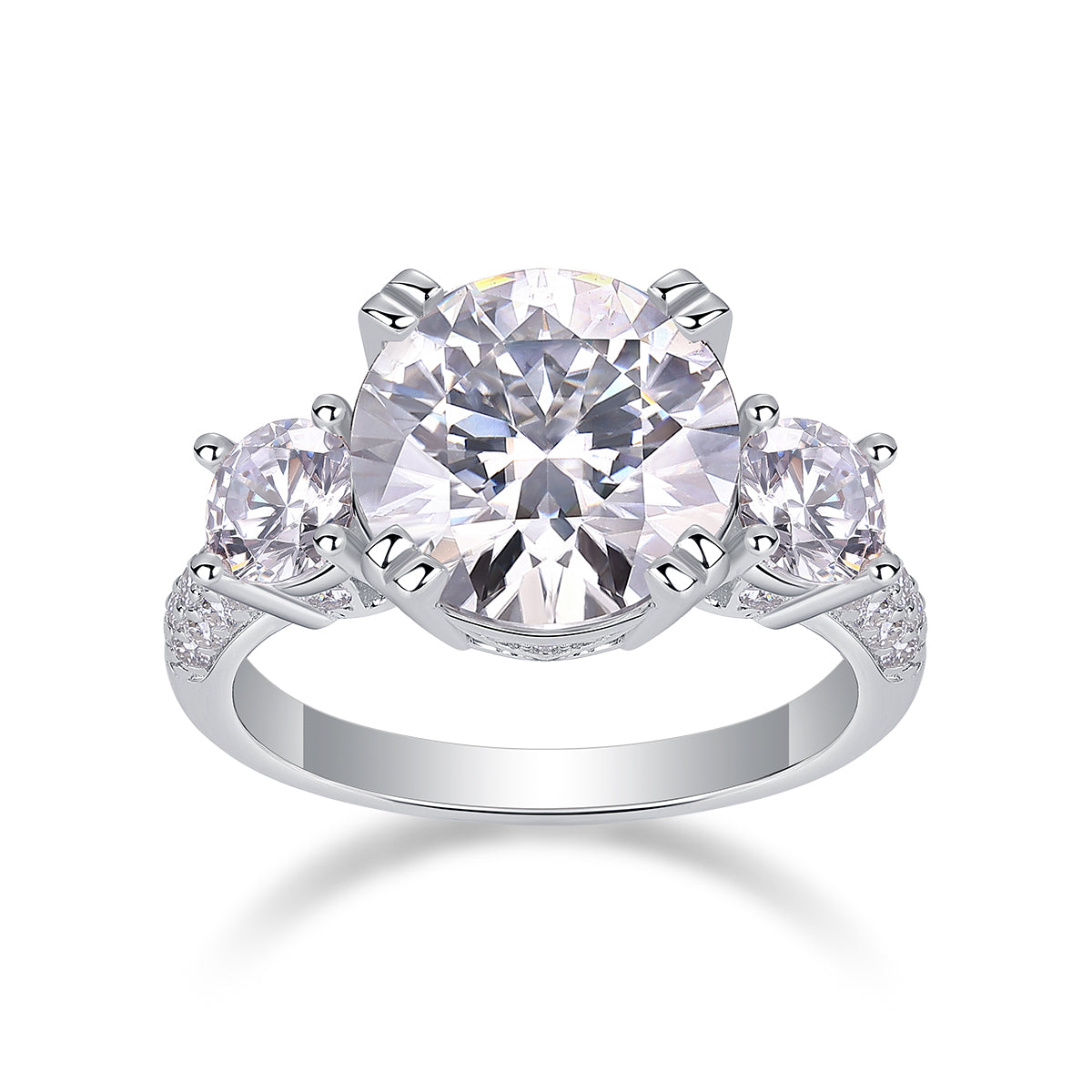Three-Stone 5-Carat Moissanite Ring