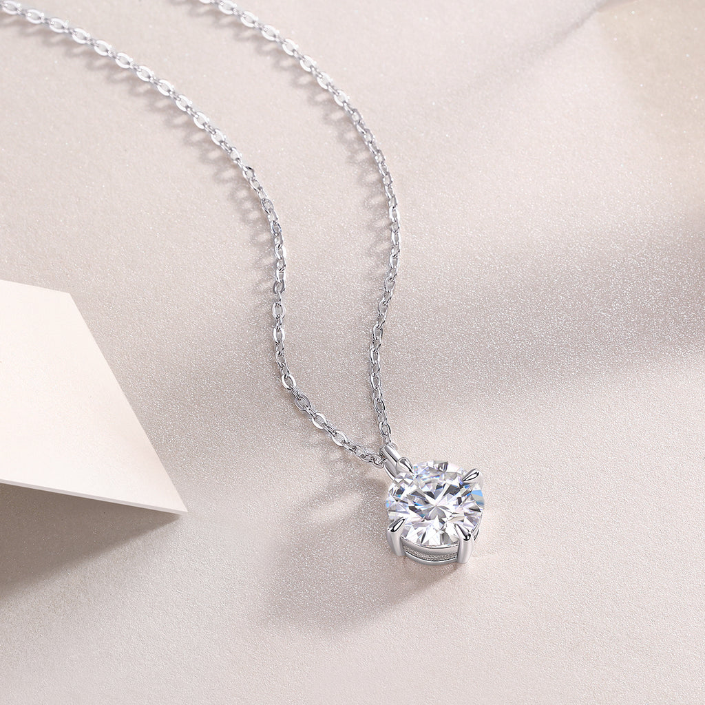 2 Carat Moissanite Solitaire Necklace