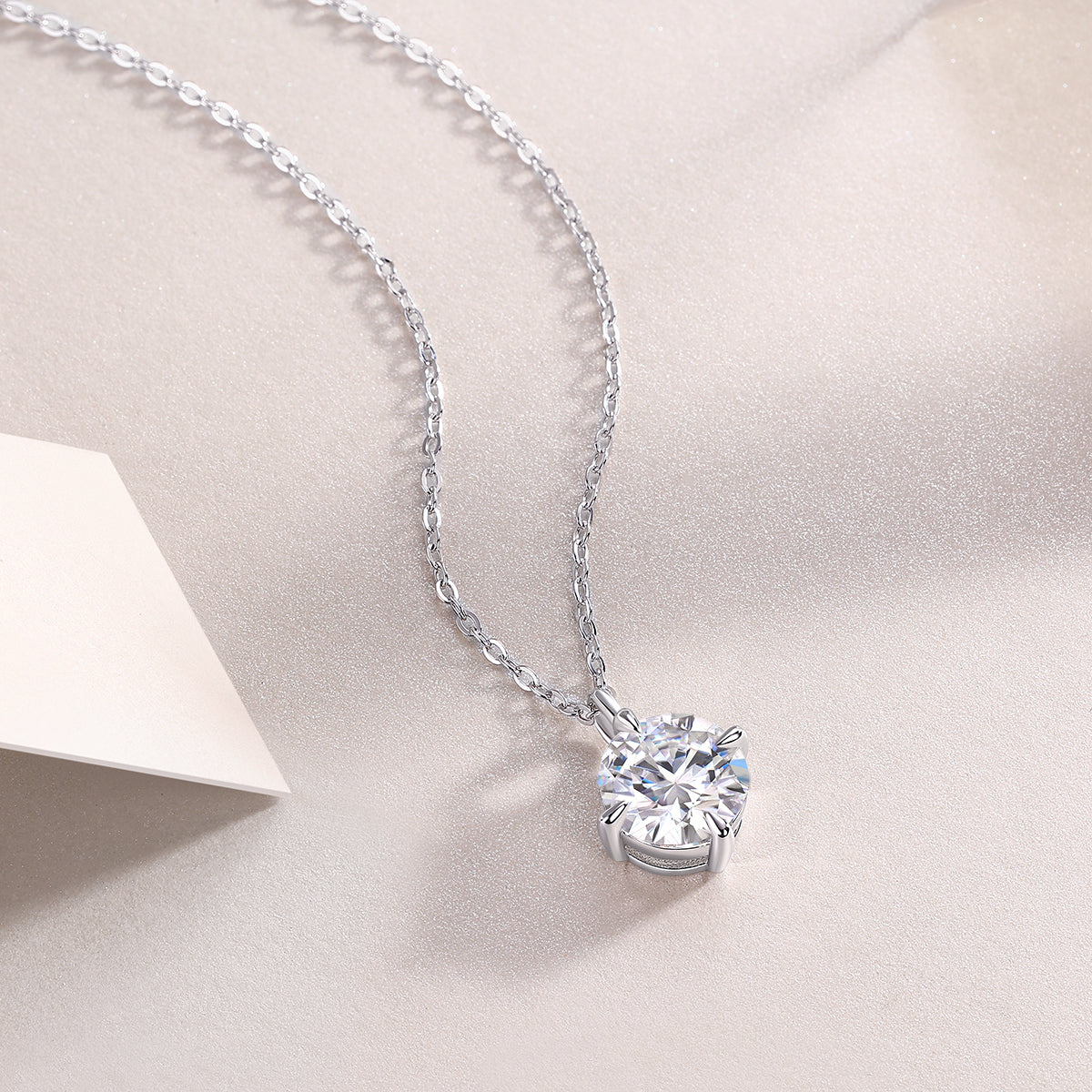 2 Carat Moissanite Solitaire Necklace