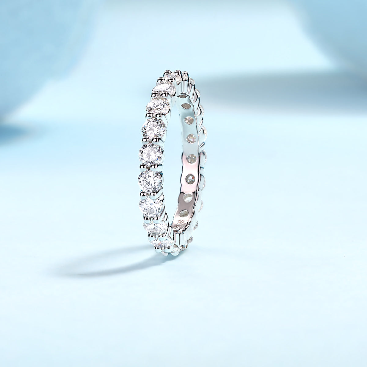 Radiant Row Moissanite Eternity Ring