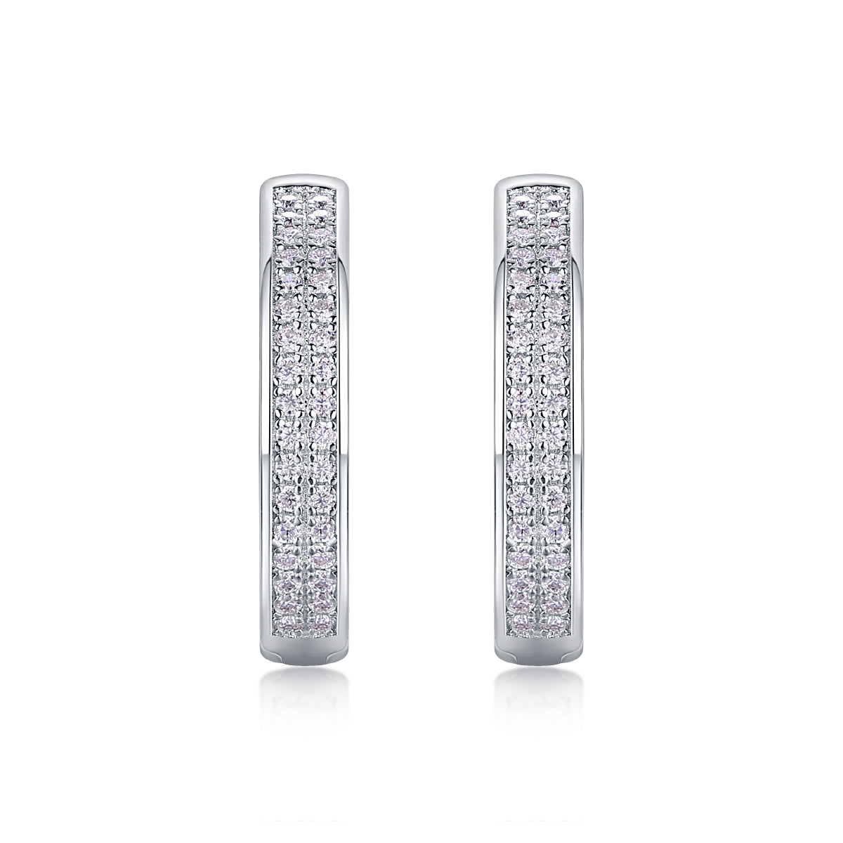 Moissanite Huggie Hoop Earrings