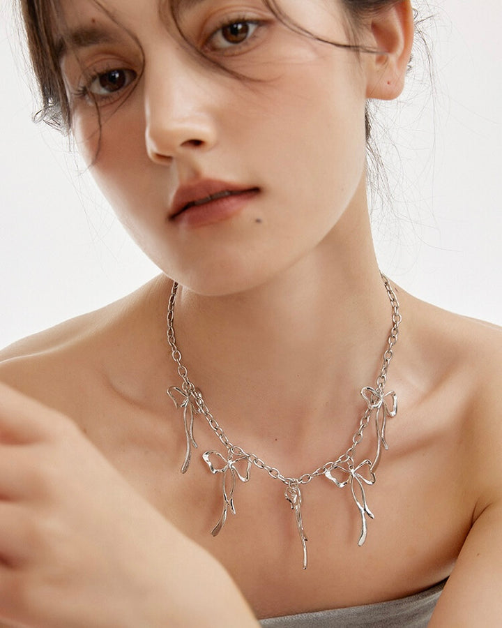 Ribbon Charm Necklace