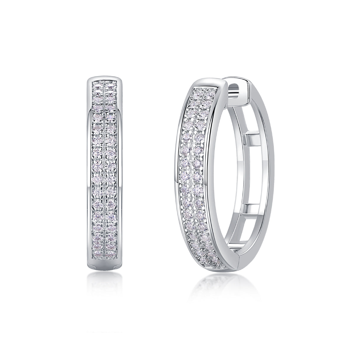 Moissanite Huggie Hoop Earrings