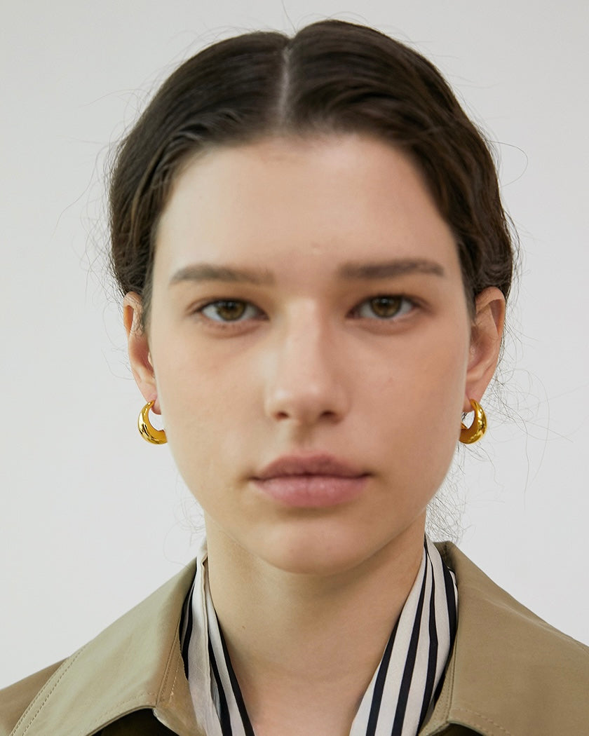 Chunky Dome Hoop Earrings