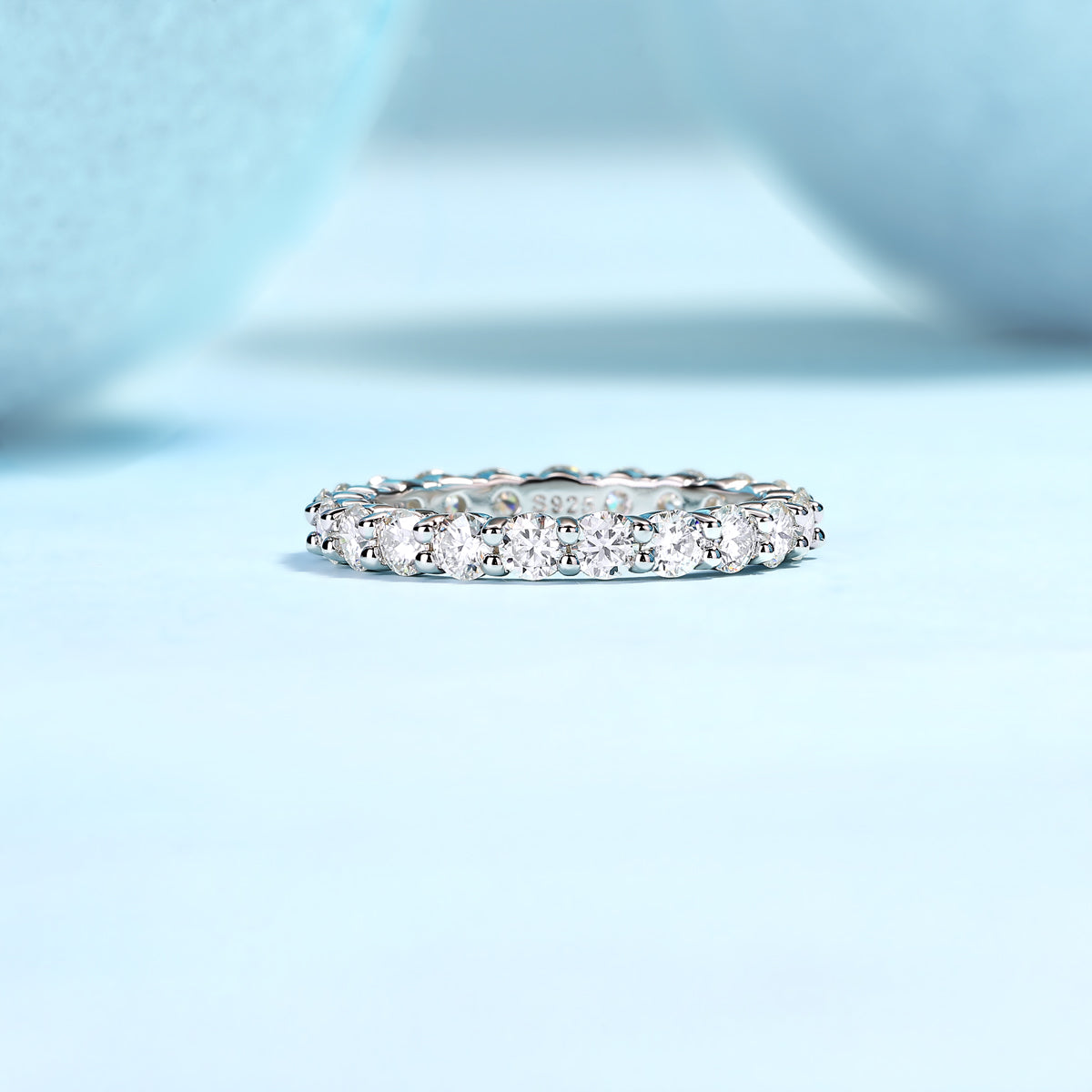 Radiant Row Moissanite Eternity Ring