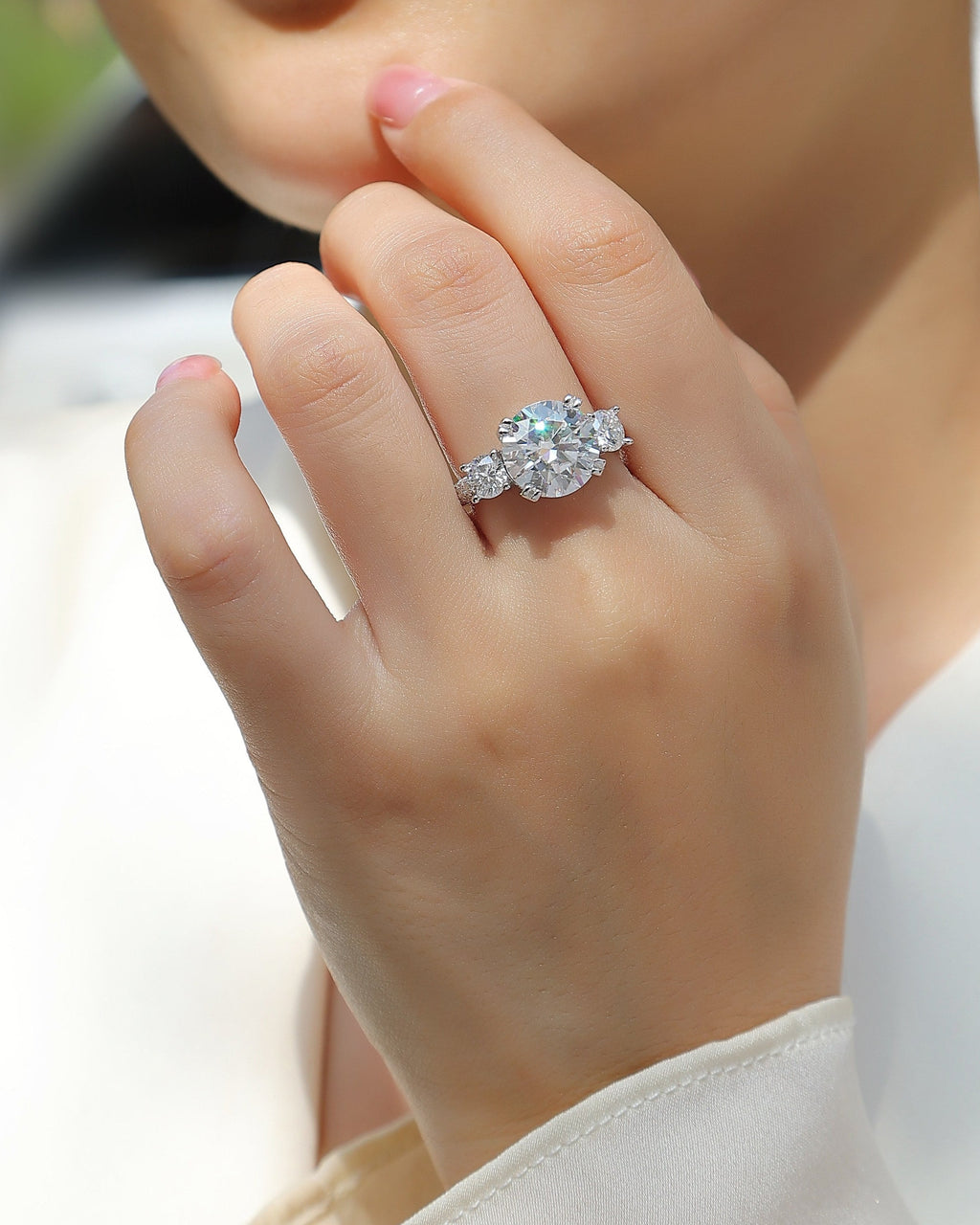Three-Stone 5-Carat Moissanite Ring