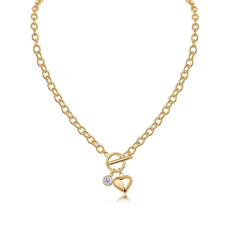 Meteor Wish™ Moissanite Heart Charm Necklace