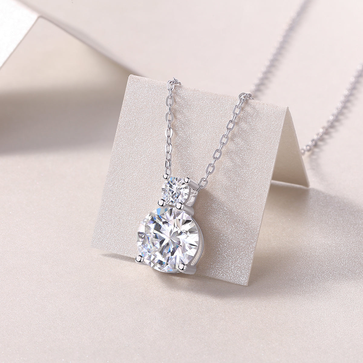 3 Carat Moissanite Solitaire Pendant