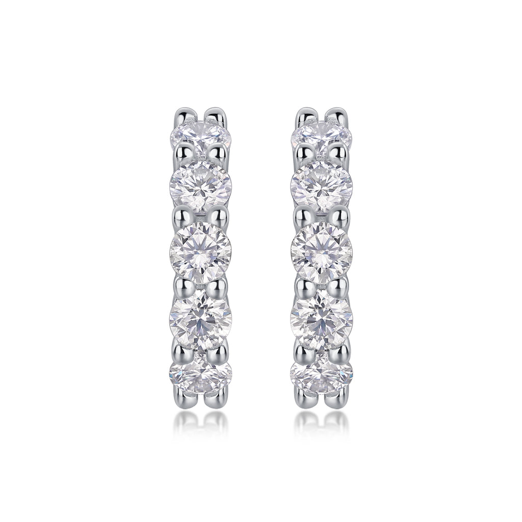 Dawn Pavé Moissanite Hoop Earrings