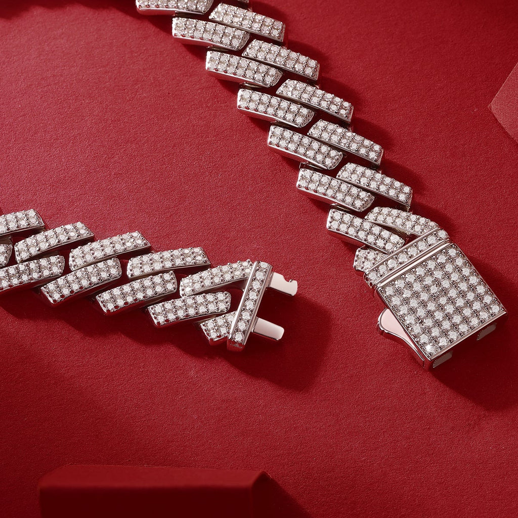 Keel Luxury Moissanite Cuban Bracelet