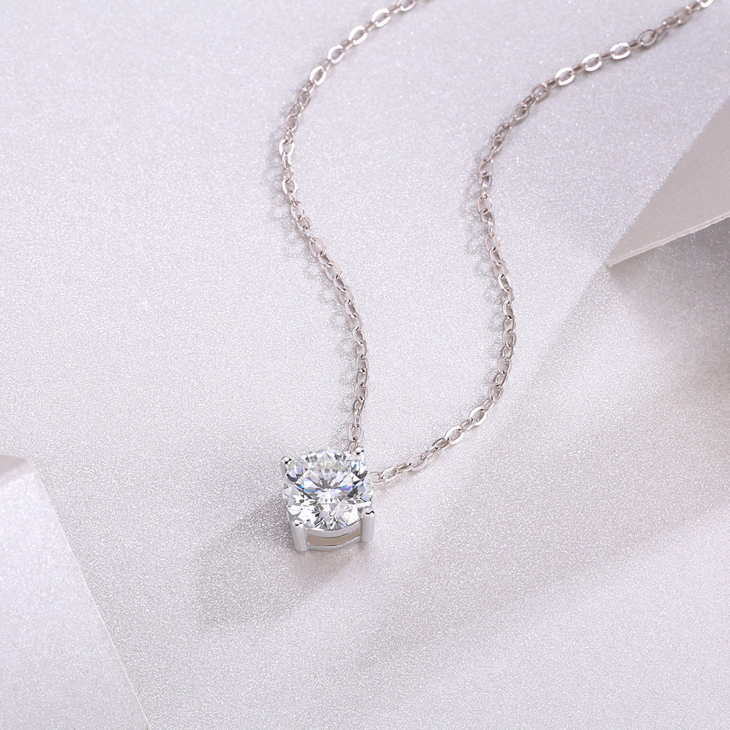 True Heart 1 Carat Moissanite Solitaire Necklace