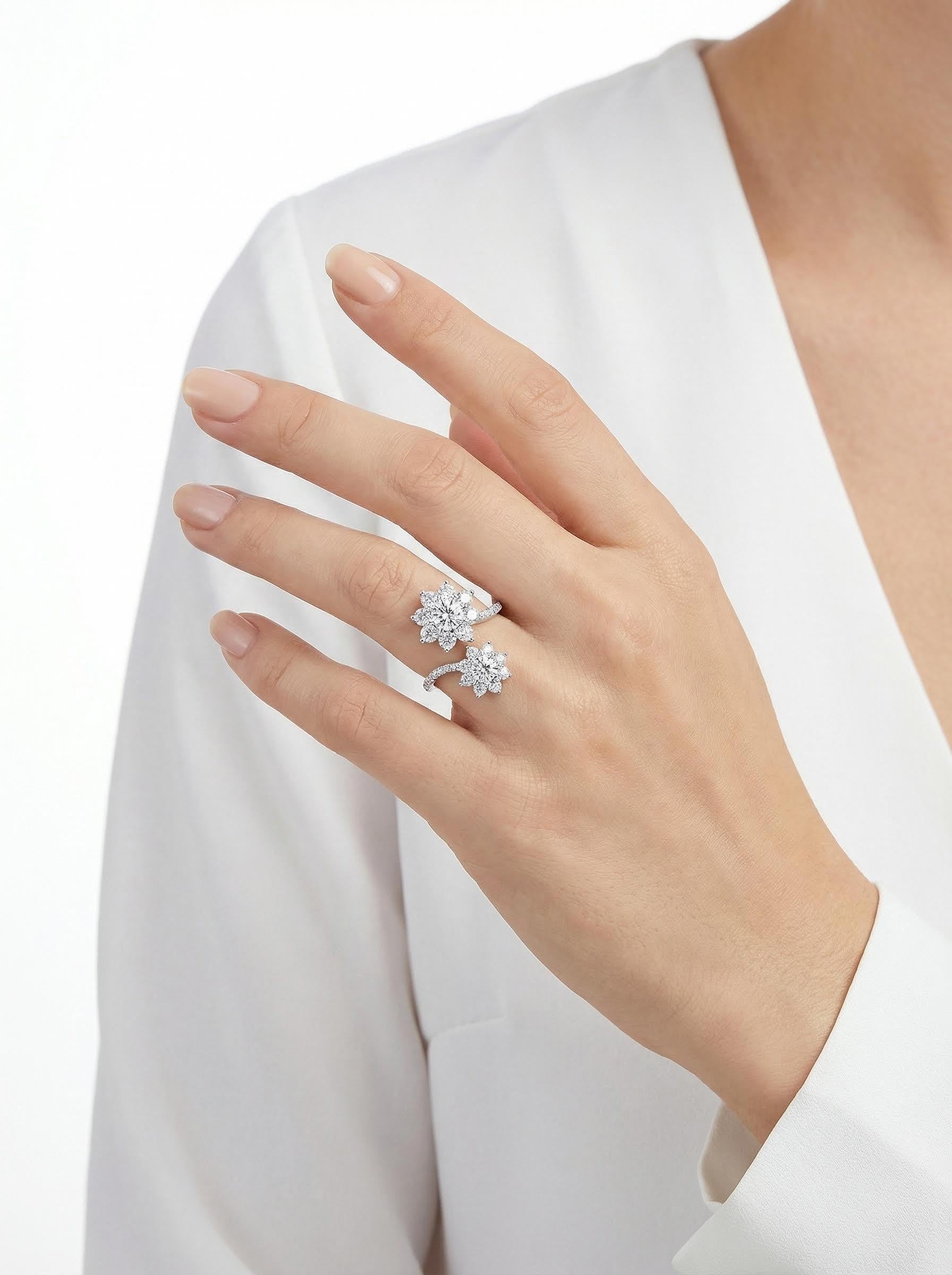 Petal Blossom Moissanite Ring