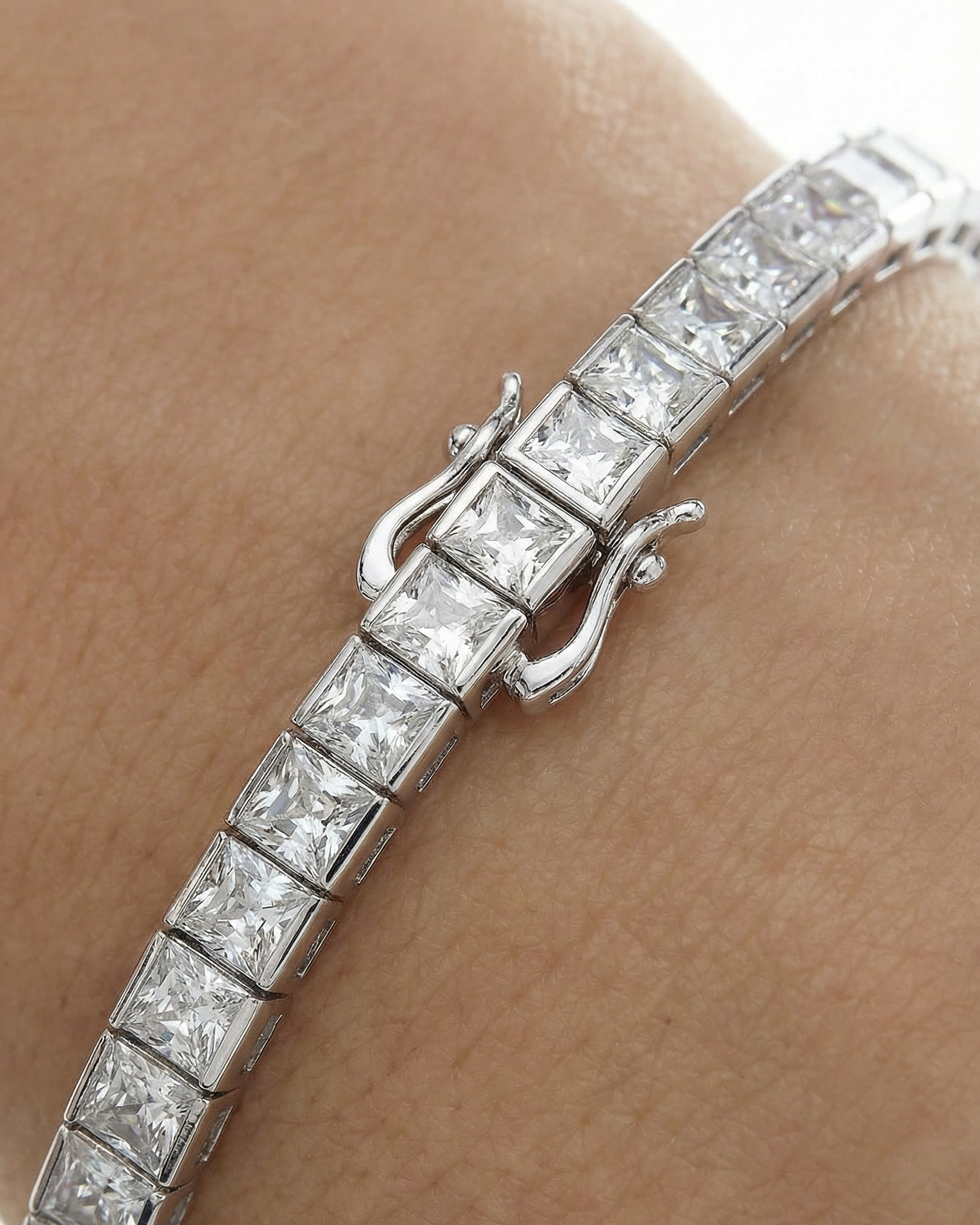 Square-Cut Moissanite Bracelet