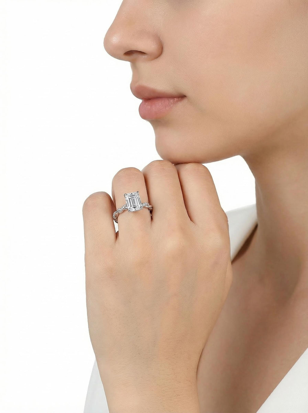 Chasing Light Moissanite Ring