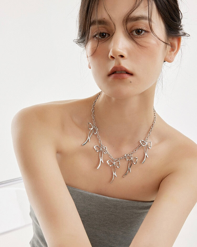 Ribbon Charm Necklace