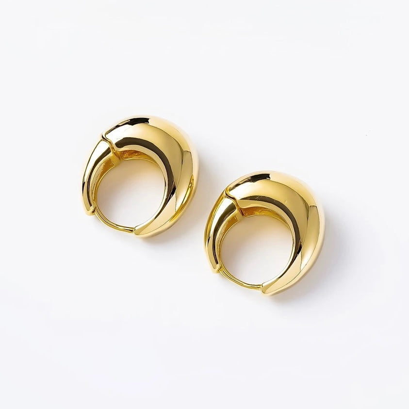 Chunky Dome Hoop Earrings