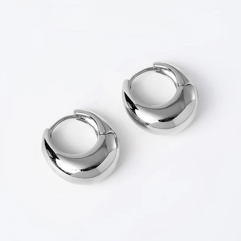 Chunky Dome Hoop Earrings